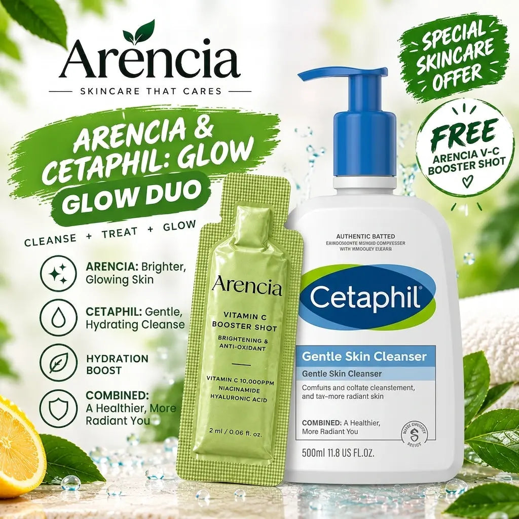 Cetaphil Gentle Skin Cleanser + Arencia Tube Free The Pretify
